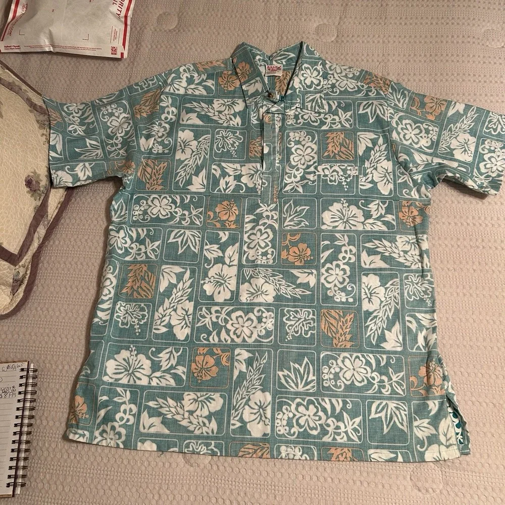 Barefoot in Paradise VTG XL Hawaiian Shirt‎ Vacation Beach Surf Resort Cruise